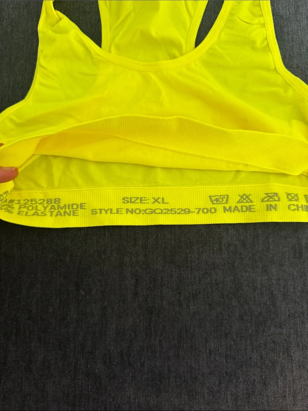 Set of 3- like new Neon Sports Bra Trio - Yellow, Pink, Lime (youth sx XL)